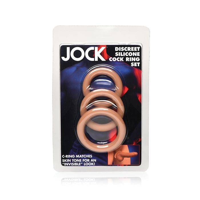 Curve Toys Jock Silicone Cock Ring Set of 3 - Medium